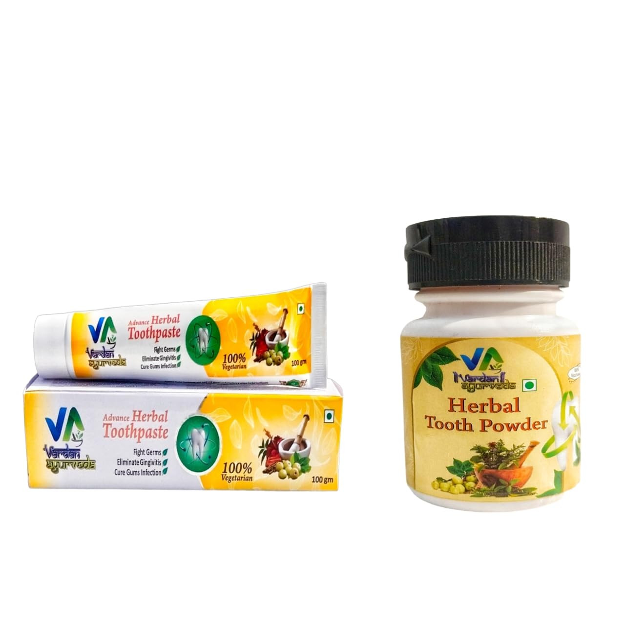 Vardan Herbal Toothpaste and Tooth Powder Combo Pack