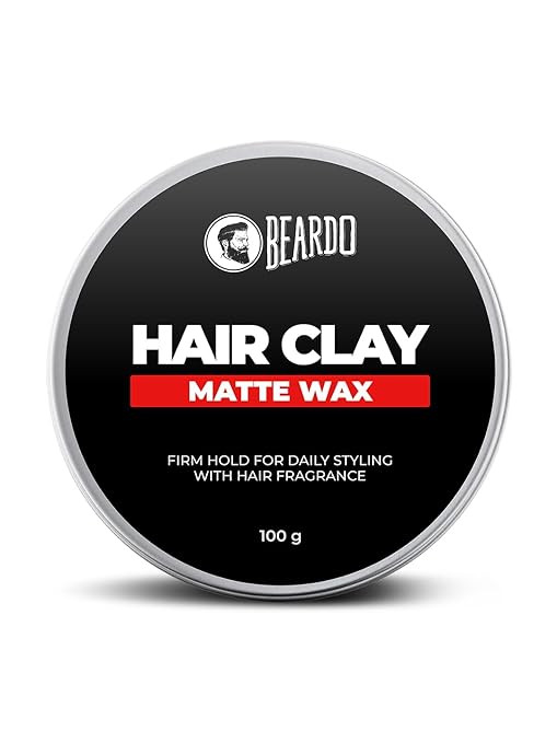 Beardo Hair Clay Wax for Men, 100 gm | Hair Clay for men | Styling Wax | Volumizing | Strong Hold | Restylable |Matte Finish | Easy to Wash Off | Texture Clay for Men