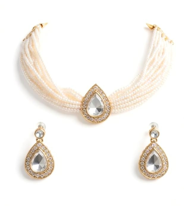 Artificial Jewellery Set for Women, Traditional Ethnic Style, Lightweight, Necklace and Earring