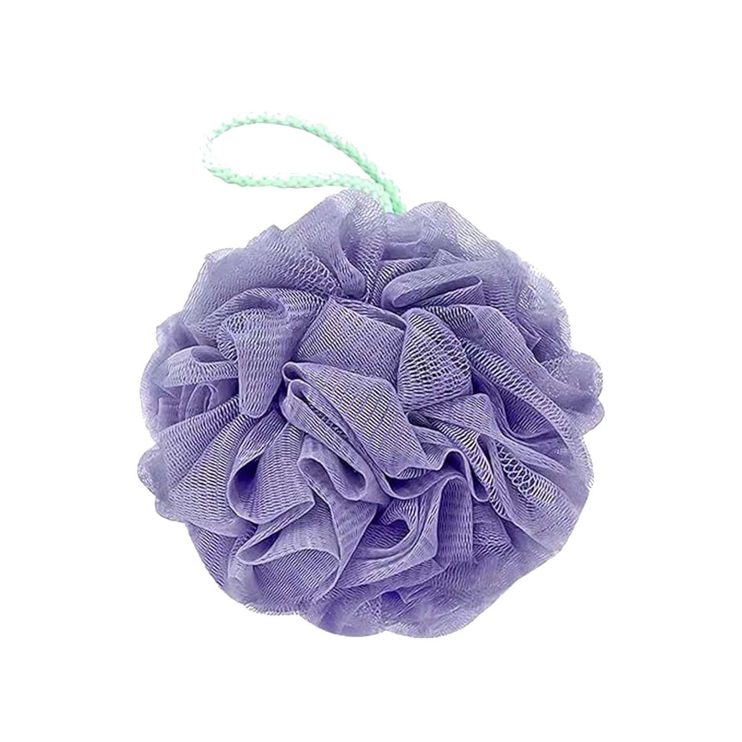 Bath Sponge Shower Loofahs, Soft Net Body Scrubber Sponge Ball, Durable Mesh Pouf Bath Loofah Sponge Body Wash Puff (ASSORTED COLOR PACK OF- (1)