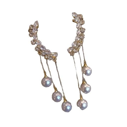 Stylish Butterfly Dangler Earrings for Women & Girls | Gold Plated Long Chain Drop Earrings Gold Free Size