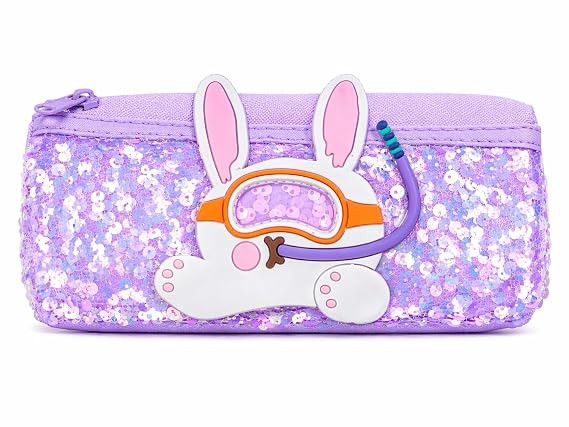 Purple Pencil Box for Kids | Aesthetic Pencil Pouch for Girls & Boys | Premium School Stationery Organizer Pen & Pencil Pouch