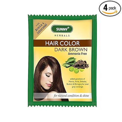 Sunny Health & Fitness Dark Brown Hair Color - Pack of 4 X (20 g)