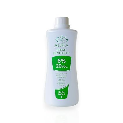 aura radiance professional cream hair developer 6% 20 volume 900ml suitable for all types of hair color tubes