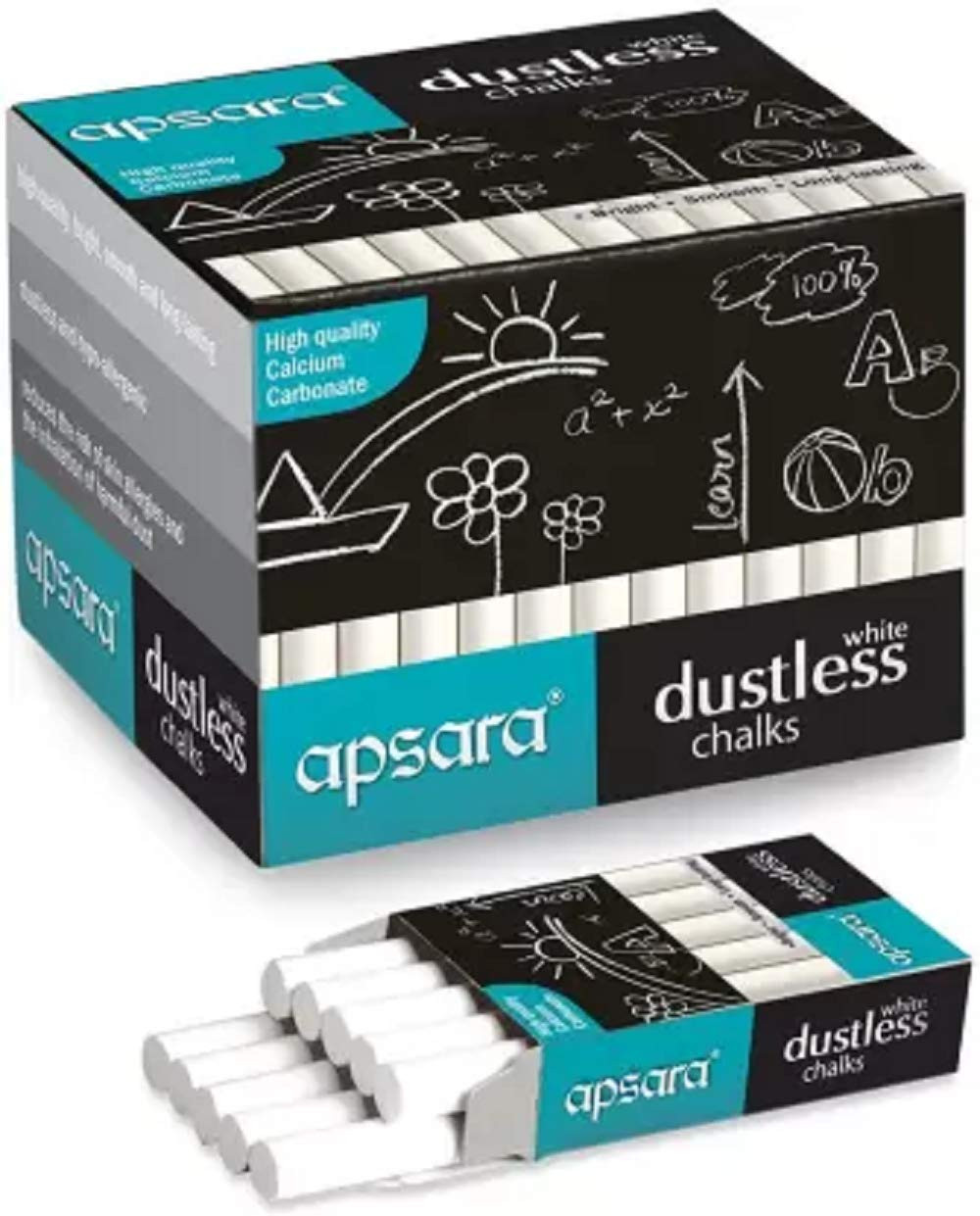 Apsara Basic Na Dustless Chalk (100 Sticks)|White