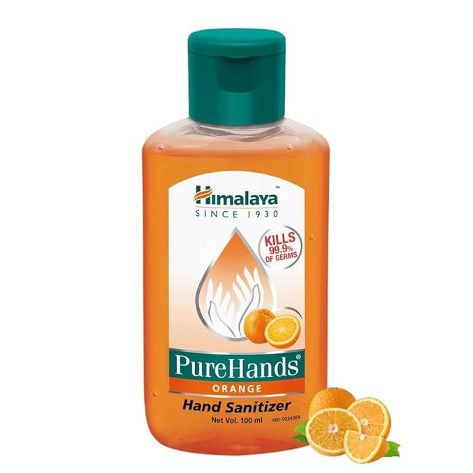 Himalaya Herbals Pure Hands Hand Sanitizer - 100 ml (Orange)