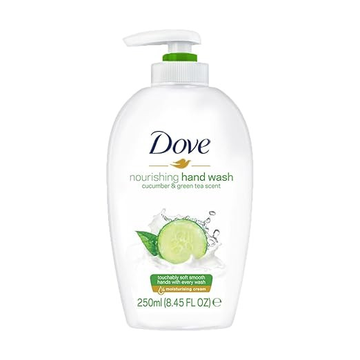 Dove Cucumber & Green Tea Hand Wash 250 ML | Sensitive skin | Moisturized and Nourishing| Refreshing Moisture for Soft, Clean Hands
