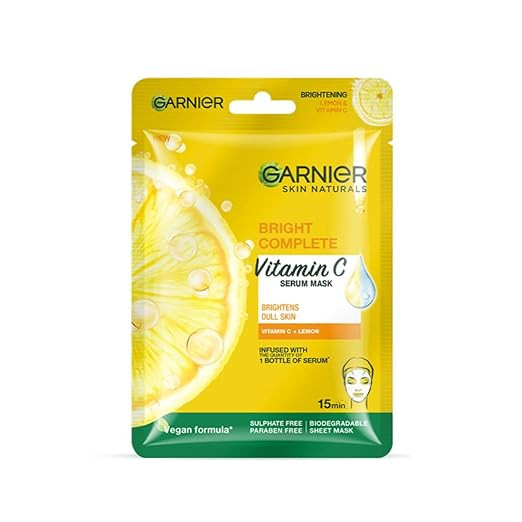 Garnier Skin Naturals, Face Mask, Hydrating, Brightening & Anti-Dark Spots, Bright Complete, 1 pc, 28g