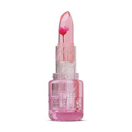 Swiss Beauty Jelly Bloom pH Lip Balm | Colour-Changing Tint | Hydrating | With Vitamin E | Vegan | Paraben-Free | Cruelty-Free | 3.6g, Shade- Pink Petal