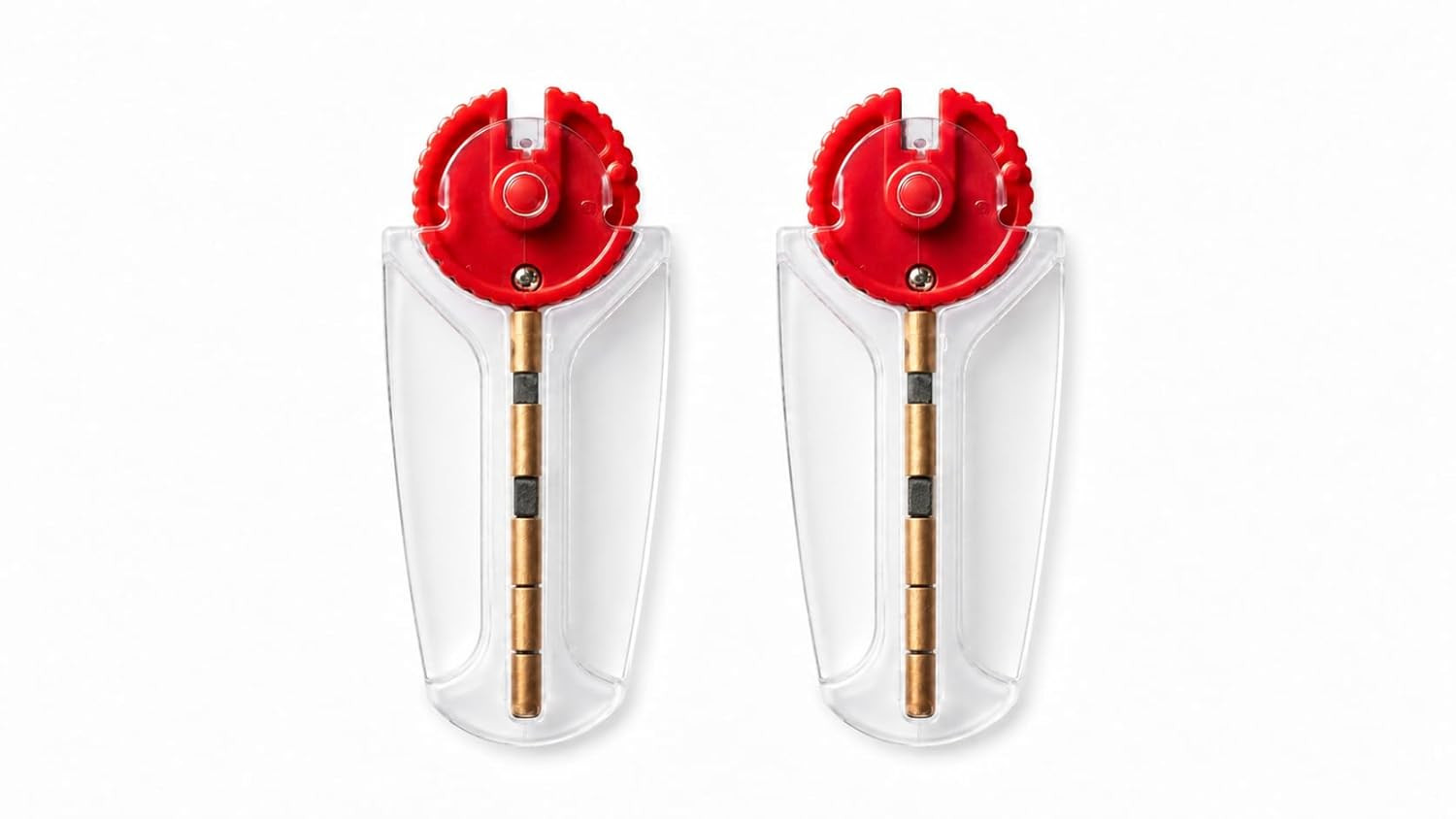 Pack of 2 Flint Holders with 6 Golden Lighter Flints | Durable Strong Spark Flint Stones | Universal Fit for All Flint Wheel Lighters | Transparent Storage Case