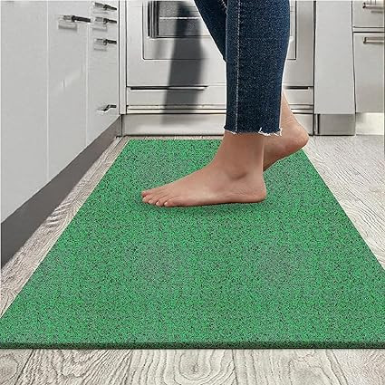 Cushion Noodle Mat for Home Entrance, Heavy Indoor Outdoor Anti Slip PVC Floor Mat for Bedroom, Kitchen, for Bathroom, Doors, Office, Door Mat, Bath Mat Colour Green|-40X60 CMFeet