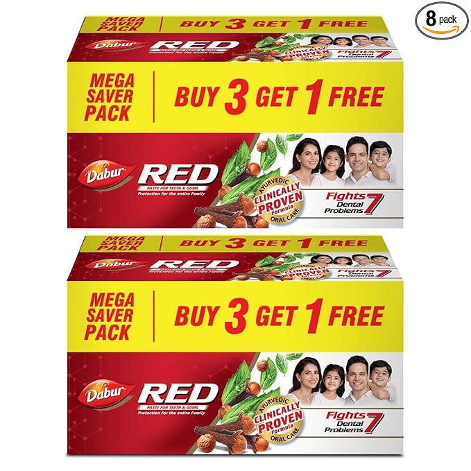 Dabur Red Toothpaste - 1600g (800gx2) | Fluoride Free| Helps In Bad Breath Treatment, Cavity Protection, Plaque Removal | For Whole Mouth Health | Power Of 13 Potent Herbs