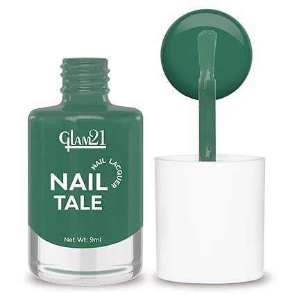 Glam21 Nail Tale Nail Polish | Glossy Gel Finish | Rich Pigmentation | Chip Free | Quick Drying Formula | Long Lasting Nail Polish for Women | 9ml | Shade-34