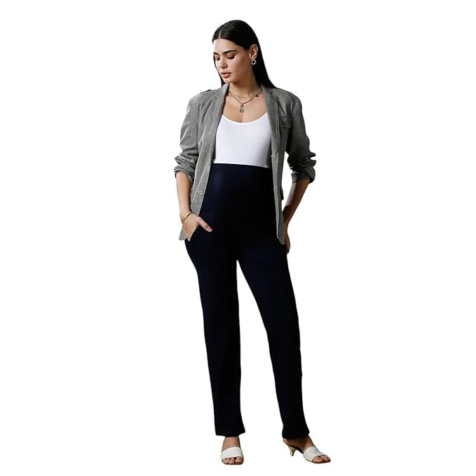 Women's Straight Fit Mid Rise Trouser