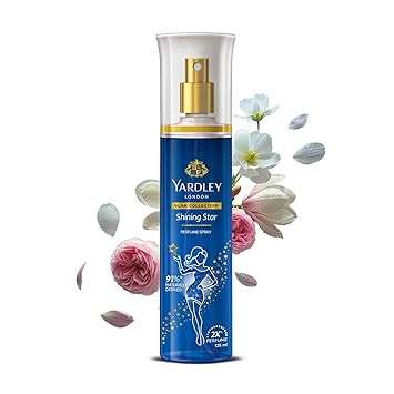 Yardley London Glam Collection Shining Star Fine Fragrance Body Mist Spray | 2X Perfume for Women | 91% Naturally Derived | Peach, Magnolia, Niroli & Vanilla