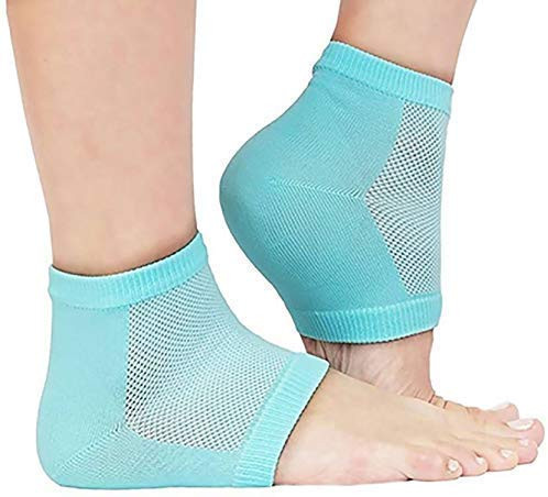 Crack Cotton Foot Protector Moisturizing Socks with Spa Gel Vitamin E and Oil Infuse for Repair Dry Heel Cracked Skins (Cotton Heel Relief)