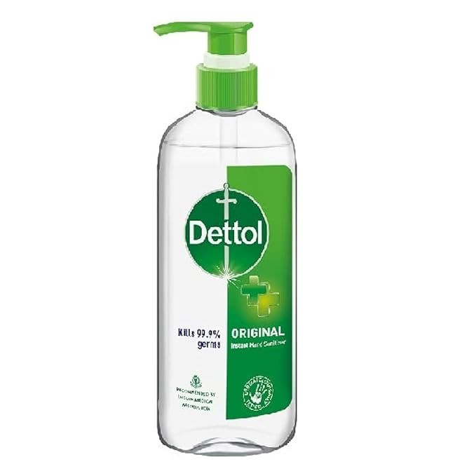 Dettol Hand Sanitizer Liquid Gel Bottle, 500ml | 70% Alcohol, Kills 99.9% Germs