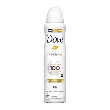 Dove For Women Anti-Perspirant Invisible Dry, 150ml | The Ultimate No-Stain Antiperspirant