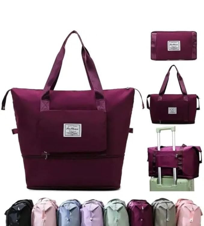41 Liter Expandable Travel Bags for Women, Duffle Bags for Women Luggage, Foldable Vanity Traveling Bag, Waterproof Hand Bag for Ladies Personal Items