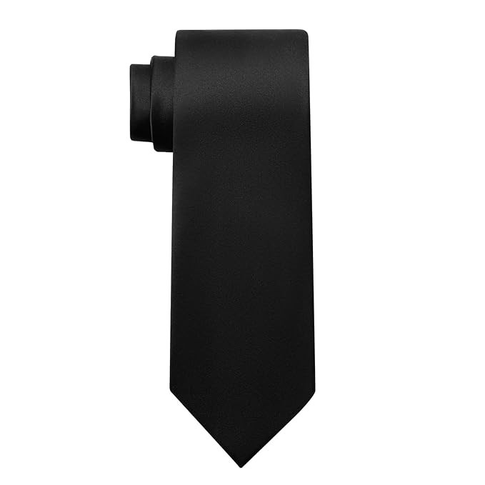 Men's Ties Solid Pure Color Plain Formal Black Ties For Men