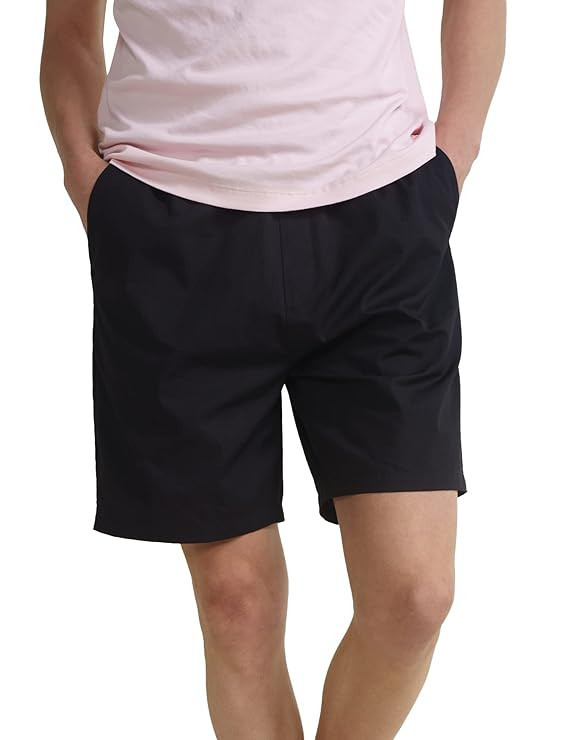 Cotton Lounge Elasticated Waistband, Bermuda Pants, Relaxed Fit, Home Shorts for Men
