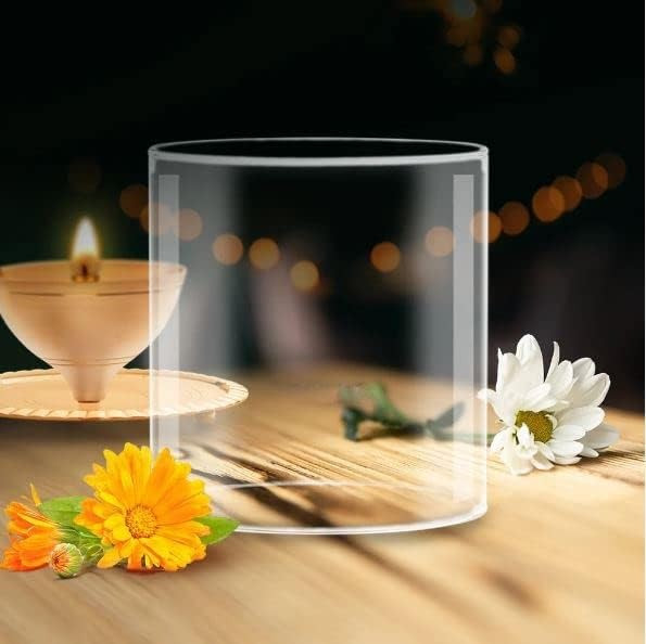 Ein Sof Diya Glass Cover Only - Medium Size Borosilicate Glass Cover for Diya - Height 4 inches, Width 3 inches