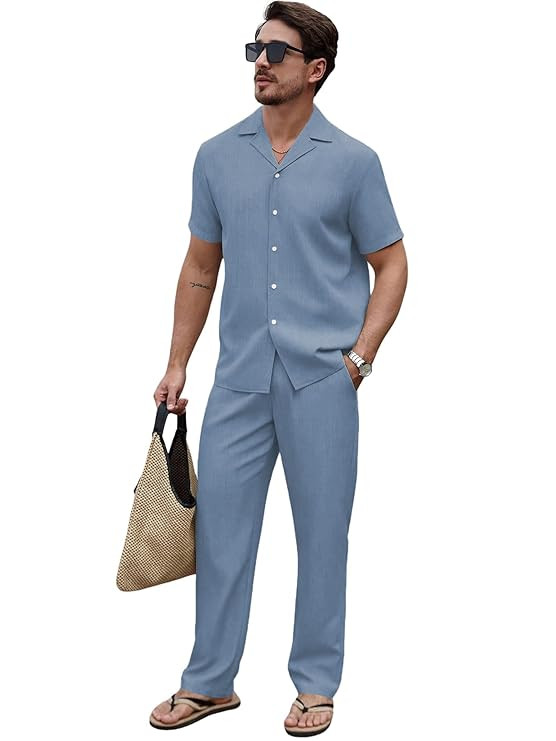 Men's Cotton Night Suit Pajama Sets | Night Pants for Man | Co-ord Set for Men |Modern Loungewear (2058)