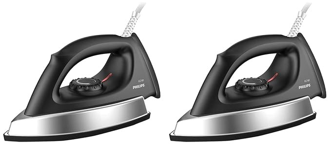PHILIPS GC181 Heavy Weight 1000-Watt Dry Iron, Pack of 2, 1000 watts, Stainless Steel