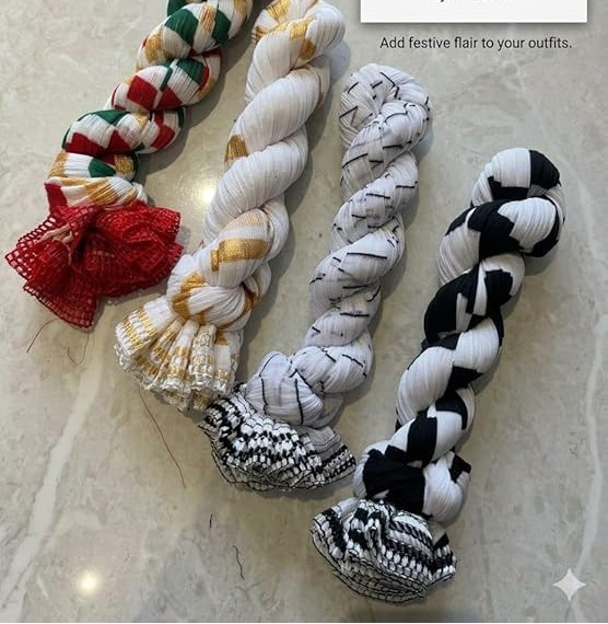 Women's Elegant Twisted LIcra Dupatta Pack of 4, LIcra, Festive Special, Combo Pack of 4