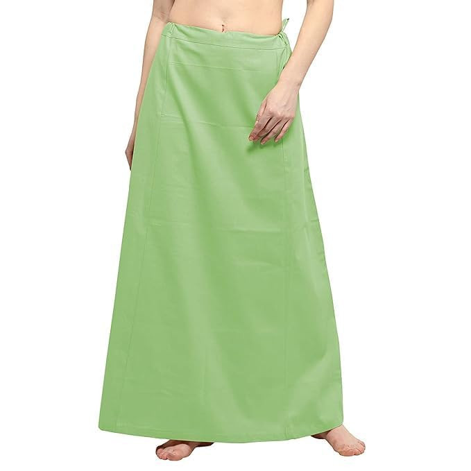 Women's Cotton Inskirt Saree Petticoats/Underskirt Solid Plain Readymade Ethnic Indian Stitched Waist Adjustable