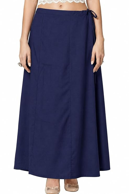 Women's Pure Cotton Petticoat for Saree – Soft Saree Petticoat for Women with Adjustable Waist, Skin-Friendly & Comfortable All-Day Wear Women's Cotton Saree Petticoat