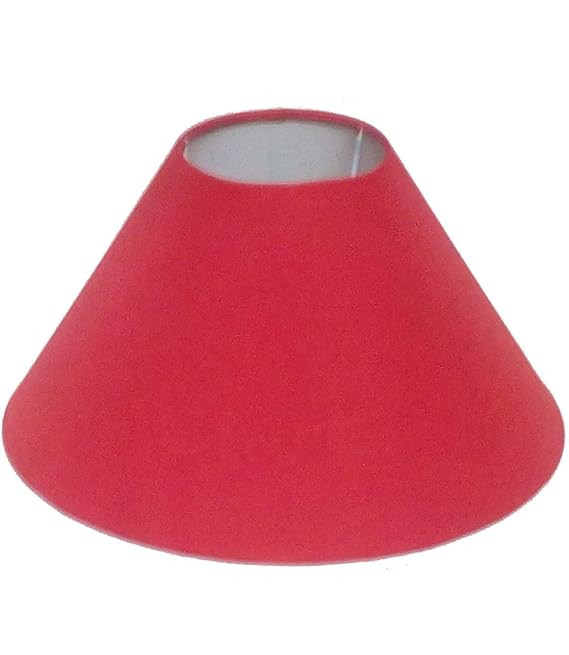 Table Lamp Shade - Round 10-Inch Lamp Shade for Table Lamps, Single Pack of One Elegant Fiber Shade, Perfect for Rustic and Modern Home Décor (Red)