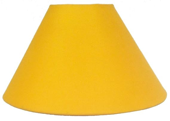 Lamp Shades Cotton Fabric Modern Design 12" Inches | Burlap Crafts Table And Floor Lamps Only Shades Without Lamp (10"x11"x5") (YELLOW)