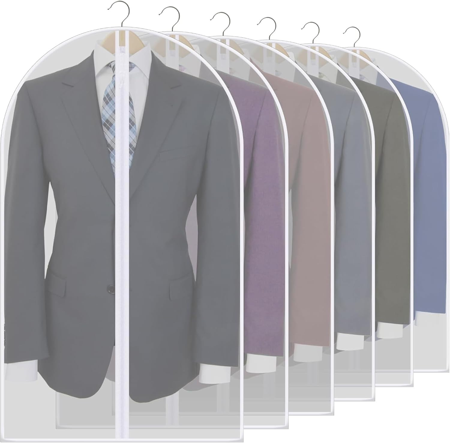piece suit cover, Blazer cover, coat covers with zip for wardrobe storage of suit, jacket, garments, sweaters, saree, pant organizer (Blazer cover), Polyvinyl Chloride