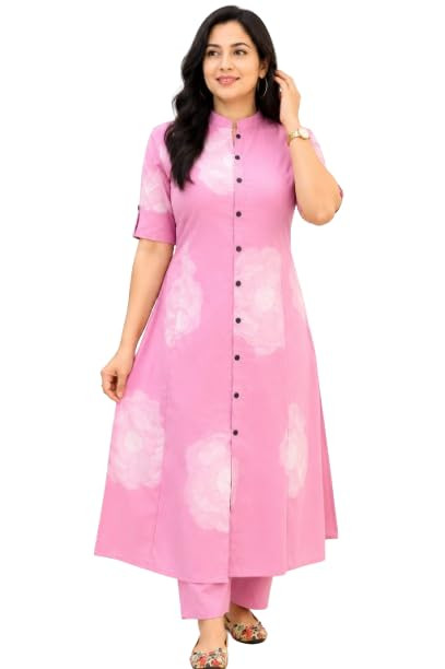 Women's Floral Print A-Line Kurti kurta sets for woman