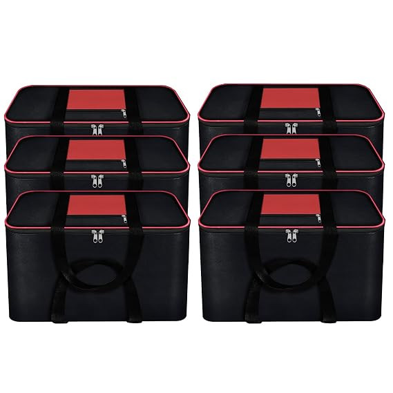 6 PCS Underbed Storage Bags Foldable Clothes Bag Large Capacity Storage Containers with Clear Window Reinforced Handles Organizer Non-Woven for Comforters Blankets Bedding (Retro, 6, count)