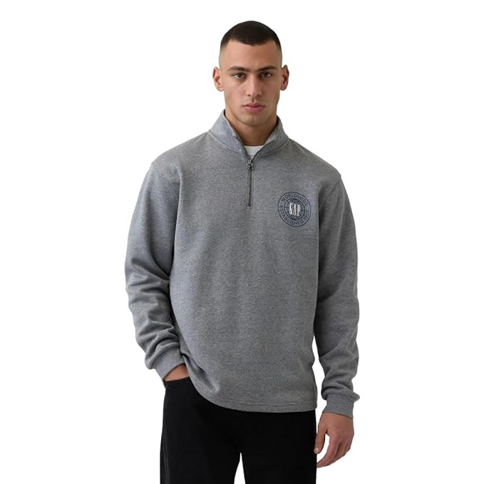 Men Printed Standard Fit Collared Neck Full Sleeve Sweatshirt