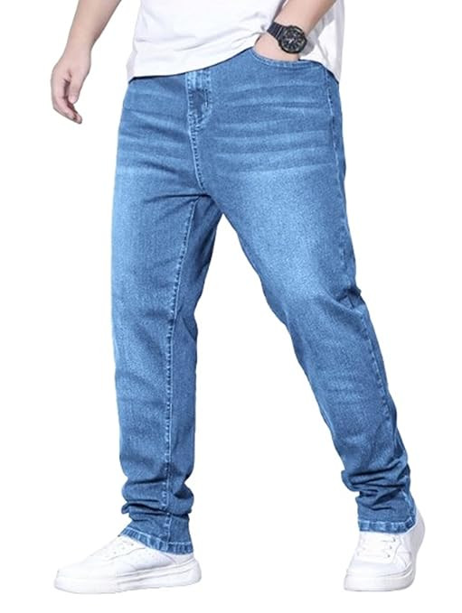 Plus Size Jeans for Man || Big Size Stretchable Jeans for Men || Smart Fit Regular Fit Jean's Pants for Men's || Cotton Denim Jins Pant for Men:s - Available in Sizes..