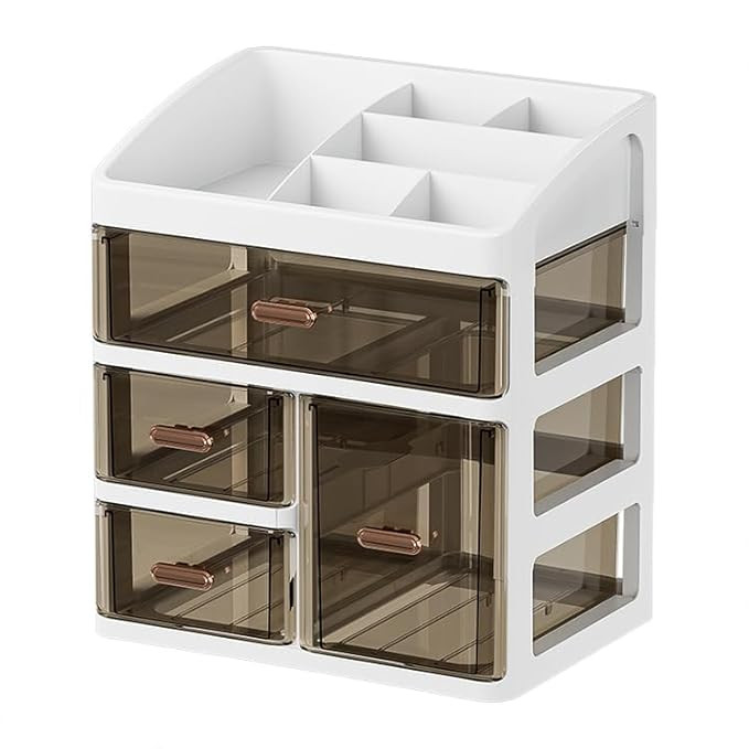 Cosmetic Organiser with 3 Layers, Makeup Brush Storage, Tabletop Organiser, 27.5cm x 23.5cm x 17cm (1653 A)