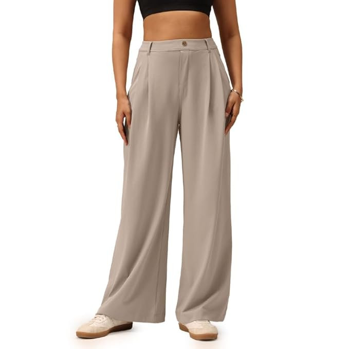 Womens Cloud Korean Pants, High-Rise fit, Wide-Leg Silhouette, Soft-Handfeel, All-Day Comfort, Citywear