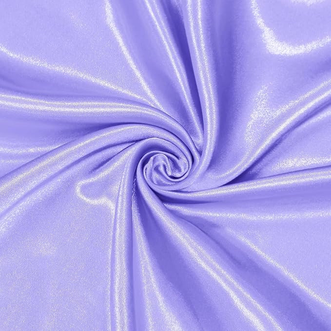 Plain Silky Shine Satin Fabric Material for Fashion Design Stitching Multiple Use Includes Dress, Pillow Cover, Designer Cloths, Home Decor Material - 44" Hight (Lavender, 1 Meter)