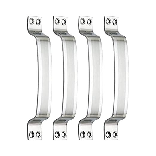 Stainless Steel Door and Window Handle -DIAGONALLY Shaded -6 INCH Pack of 4 PC