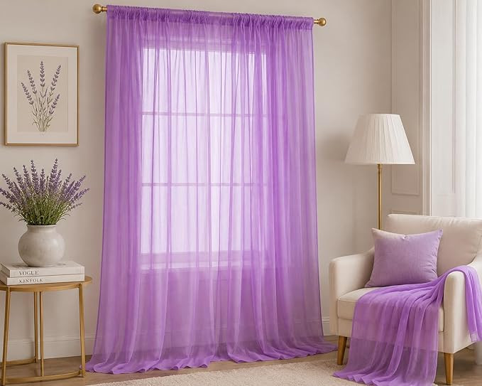 Purple Net Fabric, 5 Meter, Lightweight Soft Sheer Cloth for Wedding, Stage, Party and Home Decor