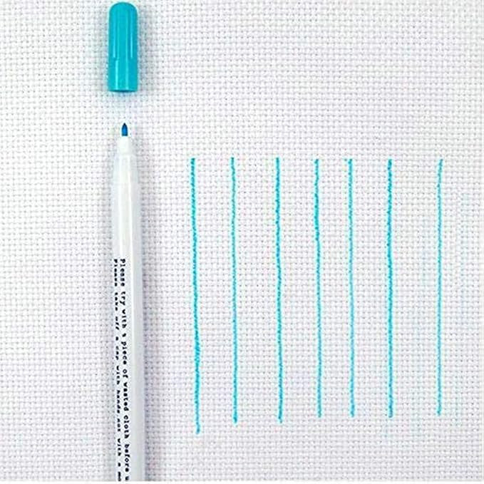 Water Erasable Broad Point Fabric Marker Marking Pen for Fashion Designing Set of 3