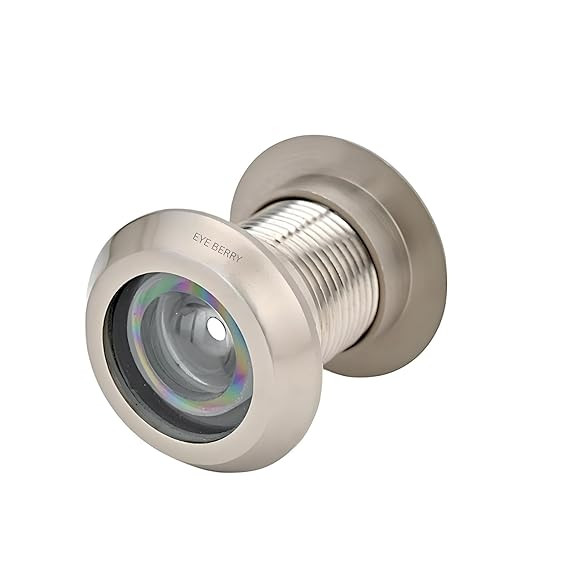 Eye Berry Round 200 Degree Antique Brass Finish Door Eye Viewer | Crystal Ultra Clear Lens Door Viewer for Safe and Secure Home/Office/Hotel (Satin Matt, Pack of 1)