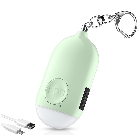Safe Sound Personal Alarm, 130dB Security Self Defense Alarm Keychain Emergency LED Flashlight with USB Rechargeable, Security Personal Protection Devices for Women Kids Elderly