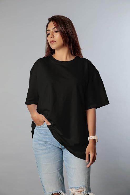 Oversized Relaxed Crew Neck Oversized T-Shirt for Women