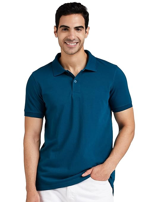 ymbol Men's Cotton Rich Solid Polo Tshirt | Collar Tshirts | Half Sleeves | Plain-Regular Fit (Available in Plus Sizes and Combo Pack of 2)