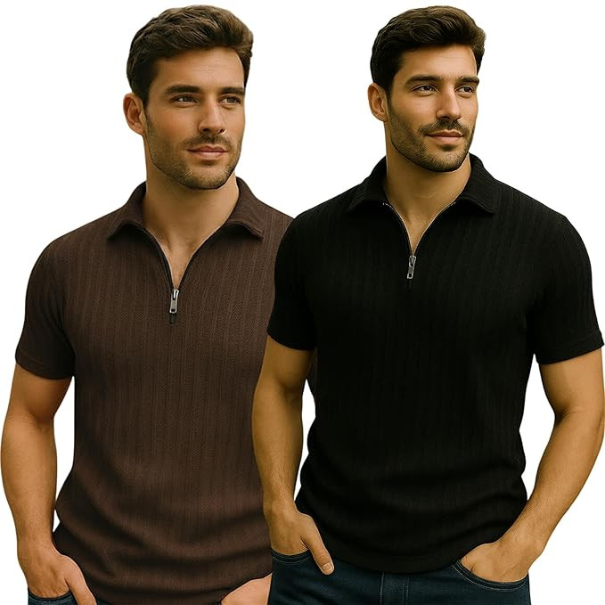 Men’s Polo T‑Shirt | Comfortable Rich Polycotton, Band Collar, Regular Fit | Stylish & Premium All Day Wear (Available in Plus Sizes)