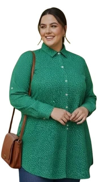 TA Chic Longline Shirt with Side Slits for Women